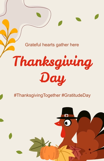 Free Thanksgiving Day Social Media Poster Template to Edit Online