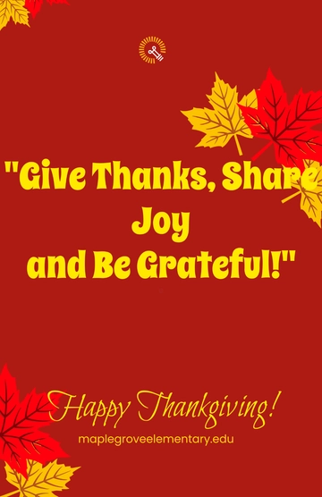 Free Thanksgiving Day Gratitude Poster Design Template to Edit Online