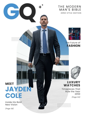 Free Unique GQ Cover Page Template to Edit Online
