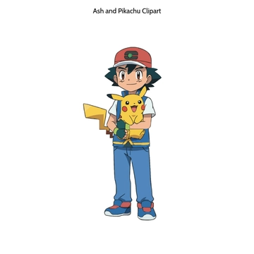 Free Ash and Pikachu Clipart to Edit Online