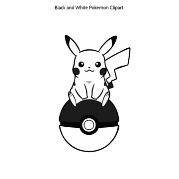 Free Black and White Pokemon Clipart to Edit Online