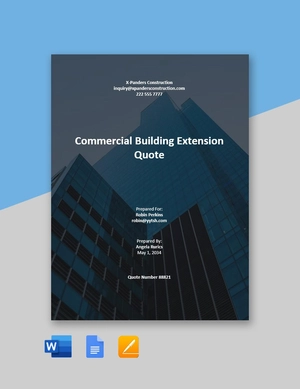Building Extension Quotation Template