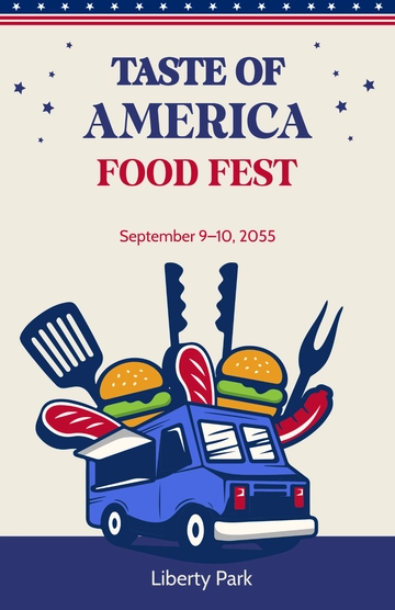 Free Food Festival Poster Template to Edit Online