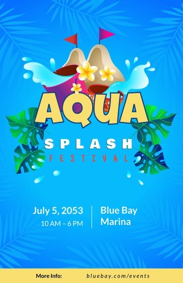 Free Water Festival Poster Template to Edit Online