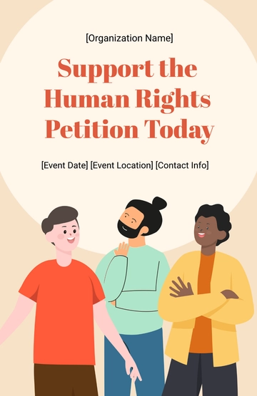 Free Blank Human Rights Petition Poster Template to Edit Online