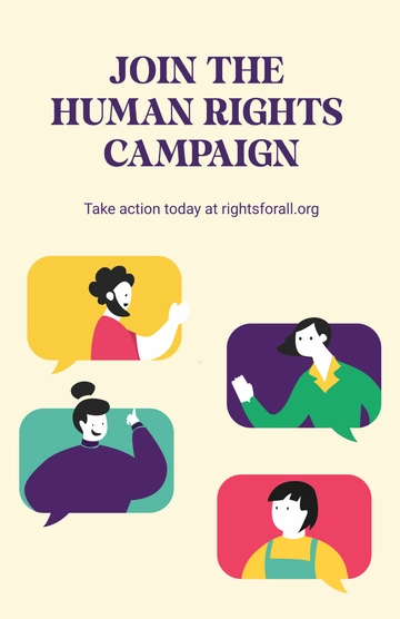Free Human Rights Campaign Poster Template to Edit Online