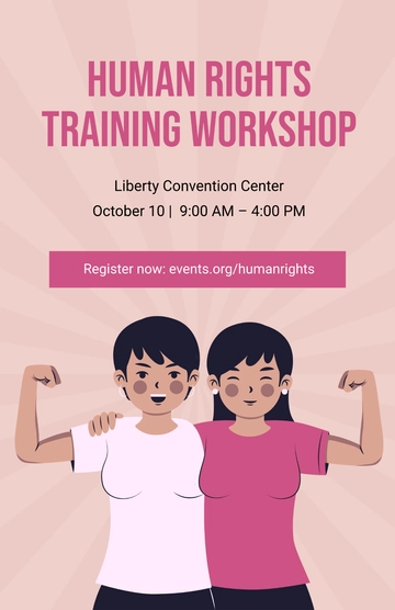 Free Human Rights Training Poster Template to Edit Online