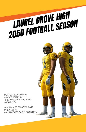 Free Simple Football Season Poster Template to Edit Online