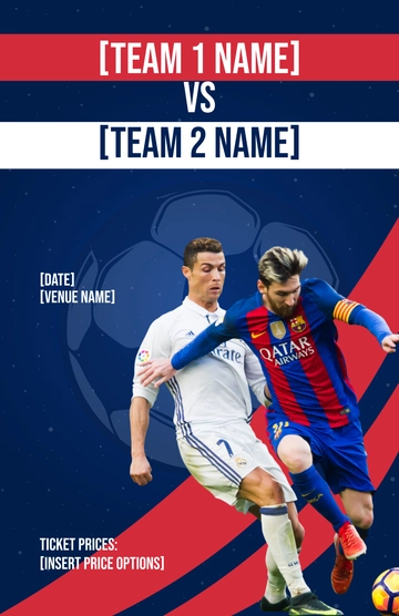 Free Blank Football League Poster Template to Edit Online