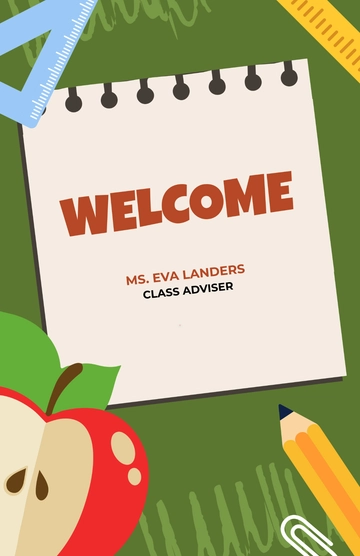 Free Classroom Welcome Poster for Door Template to Edit Online