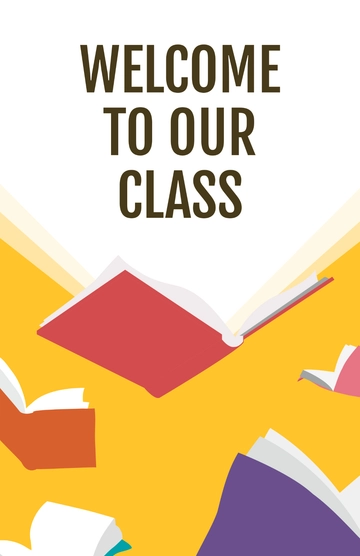 Free Highschool Classroom Welcome Poster Template to Edit Online