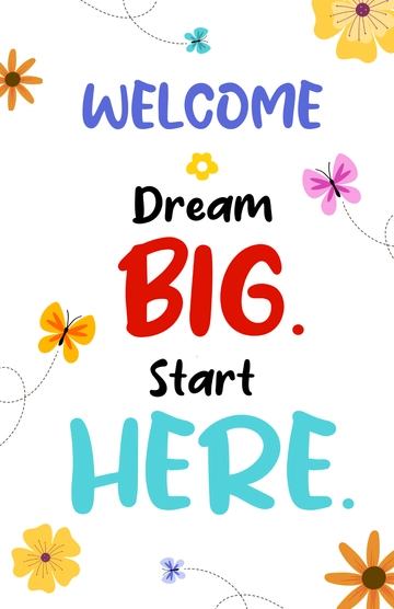 Free Motivational Classroom Welcome Poster Template to Edit Online