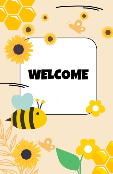 Free Classroom Welcome Sign Poster Template to Edit Online