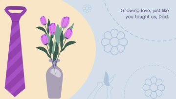 Father's Day Flowers Background Template to Download