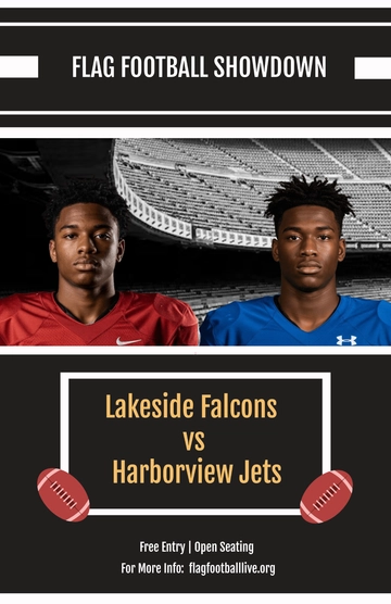 Free Flag Football Poster Template to Edit Online