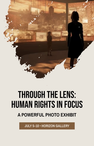 Free Human Rights Photography Poster Template to Edit Online