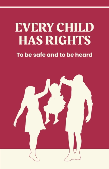 Free Printable Human Rights Poster for Children Template to Edit Online