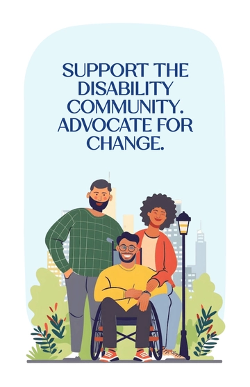 Free Professional Disability Rights Poster Template to Edit Online