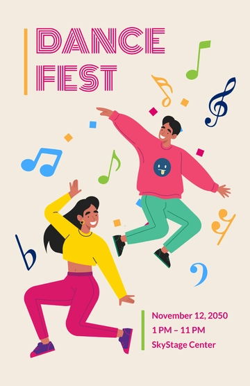 Free Dance Festival Poster Template to Edit Online
