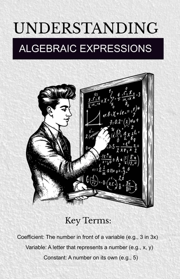 Free Modern Math Algebraic Poster Template to Edit Online
