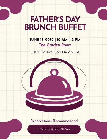 Free Father's Day Brunch Flyer Template to Edit Online