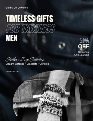 Free Father's Day Jewelry Flyer Template to Edit Online