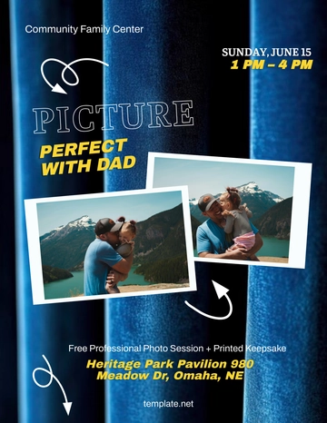 Free Creative Father's Day Photo Flyer Template to Edit Online