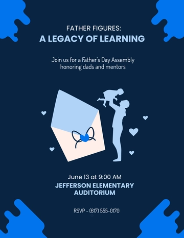 Free Professional Father's Day School Flyer Template to Edit Online