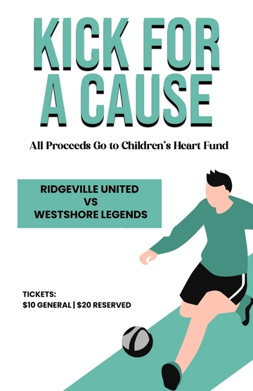 Free Charity Football Poster Template to Edit Online