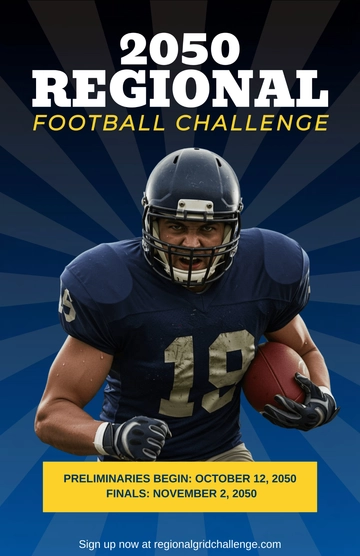 Free Football Competition Poster Template to Edit Online