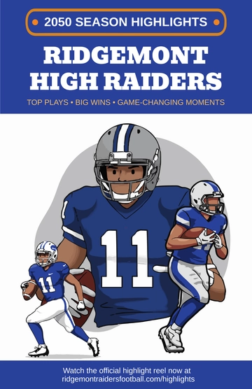 Free Football Highlights Poster Template to Edit Online