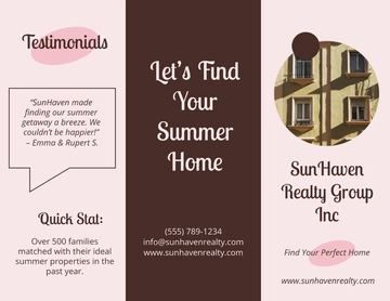 Free Summer Real Estate Brochure Template to Edit Online