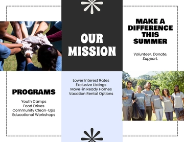 Simple Nonprofit Summer Brochure Template to Download