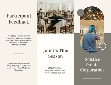 Free Professional Summer Event Brochure Template to Edit Online