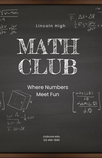 Free Math Club Poster Template to Edit Online