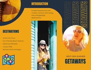 Free Modern Summer Travel Brochure Template to Edit Online