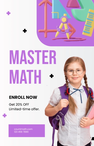 Free Aesthetic Math Education Poster Template to Edit Online