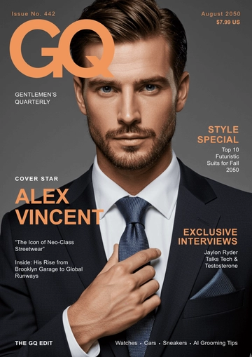 Free GQ Cover Page Template to Edit Online