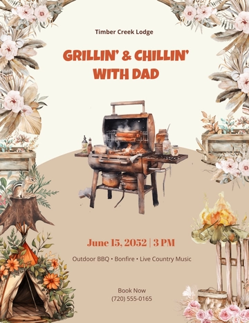 Free Rustic Background Father's Day Flyer Template to Edit Online