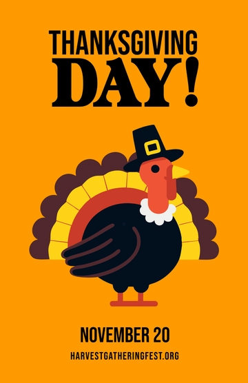 Free Thanksgiving Day Invitation Poster to Edit Online