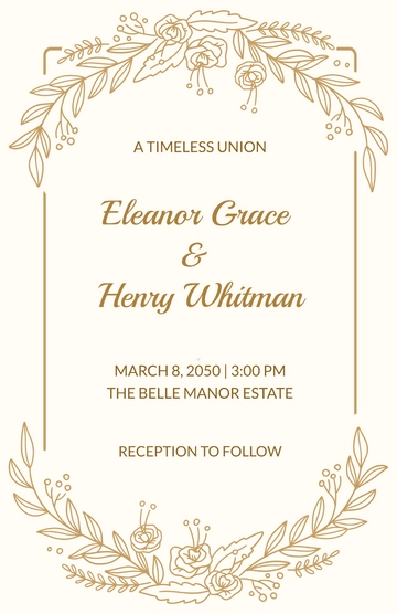 Free Vintage Wedding Poster Template to Edit Online