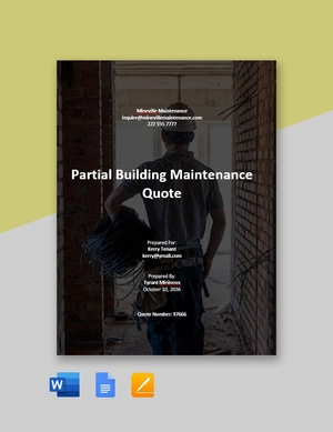 Annual Maintenance Contract Quotation Template