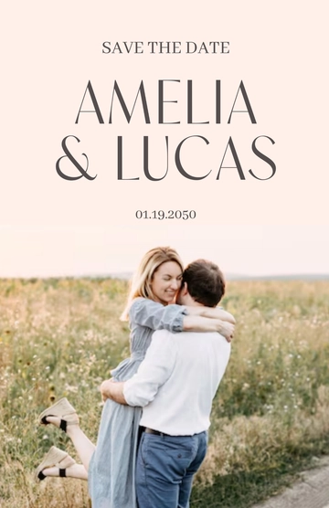 Free Save the Date Wedding Poster Template to Edit Online