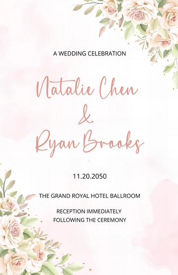 Free Hotel Wedding Poster Template to Edit Online