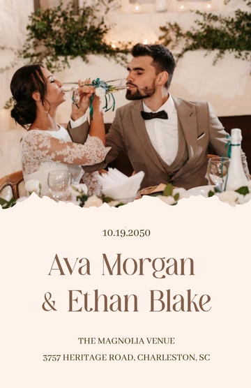 Free Wedding Event Poster Template to Edit Online