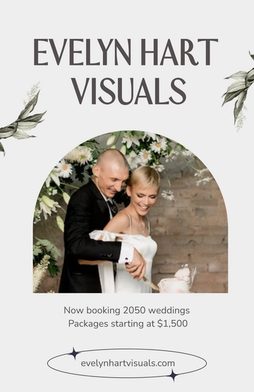 Free Wedding Photography Poster Template to Edit Online