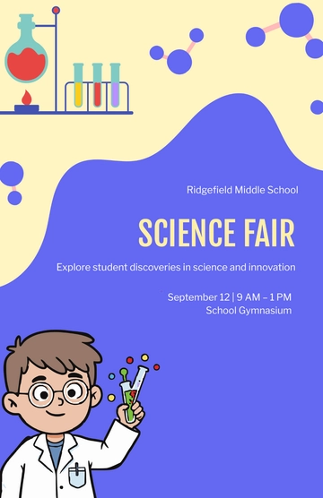 Free Middle School Science Fair Poster Template to Edit Online