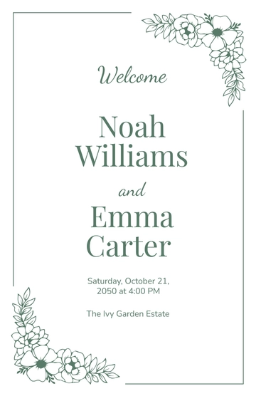 Free Bridal Wedding Poster Template to Edit Online