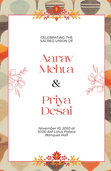 Free Indian Wedding Poster Template to Edit Online