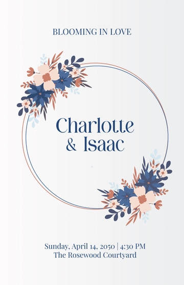 Free Floral Wedding Poster Design Template to Edit Online